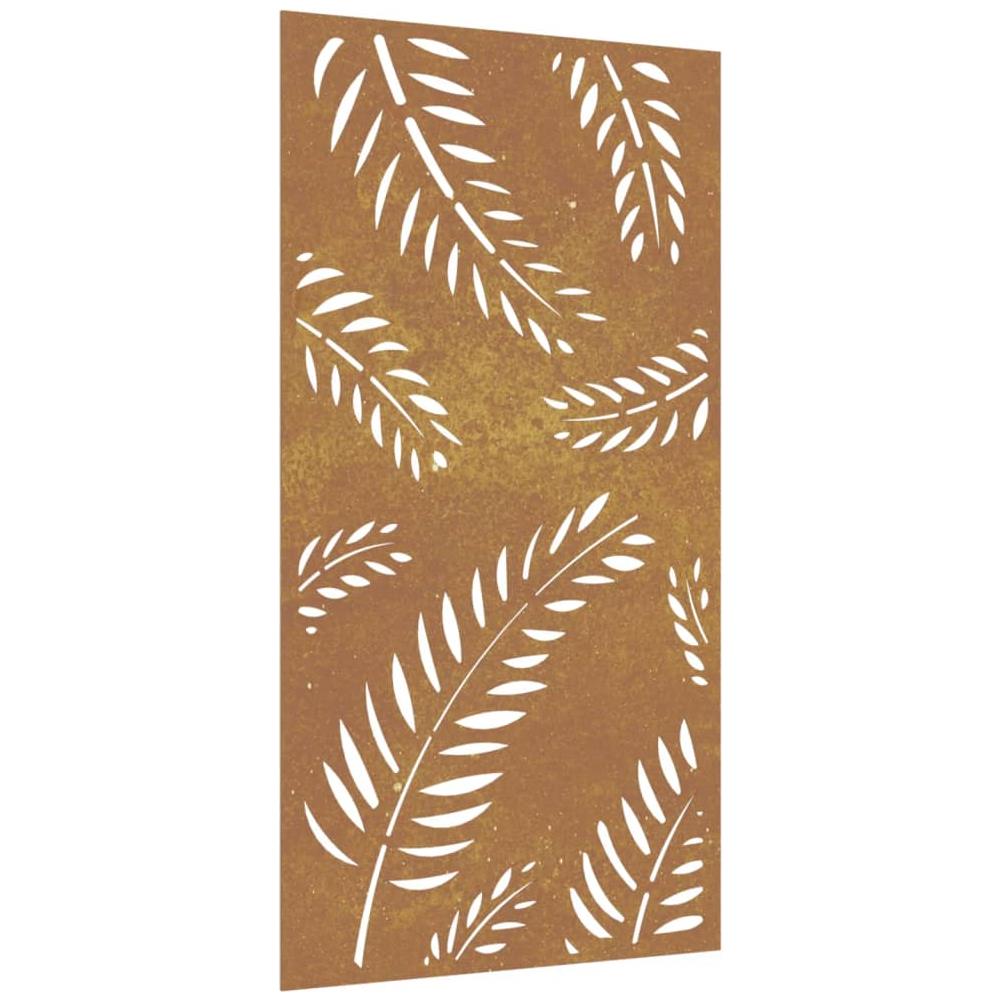 Decorazione Muro Da Giardino 105x55 Cm Foglia Acciaio Corten - Foto 2