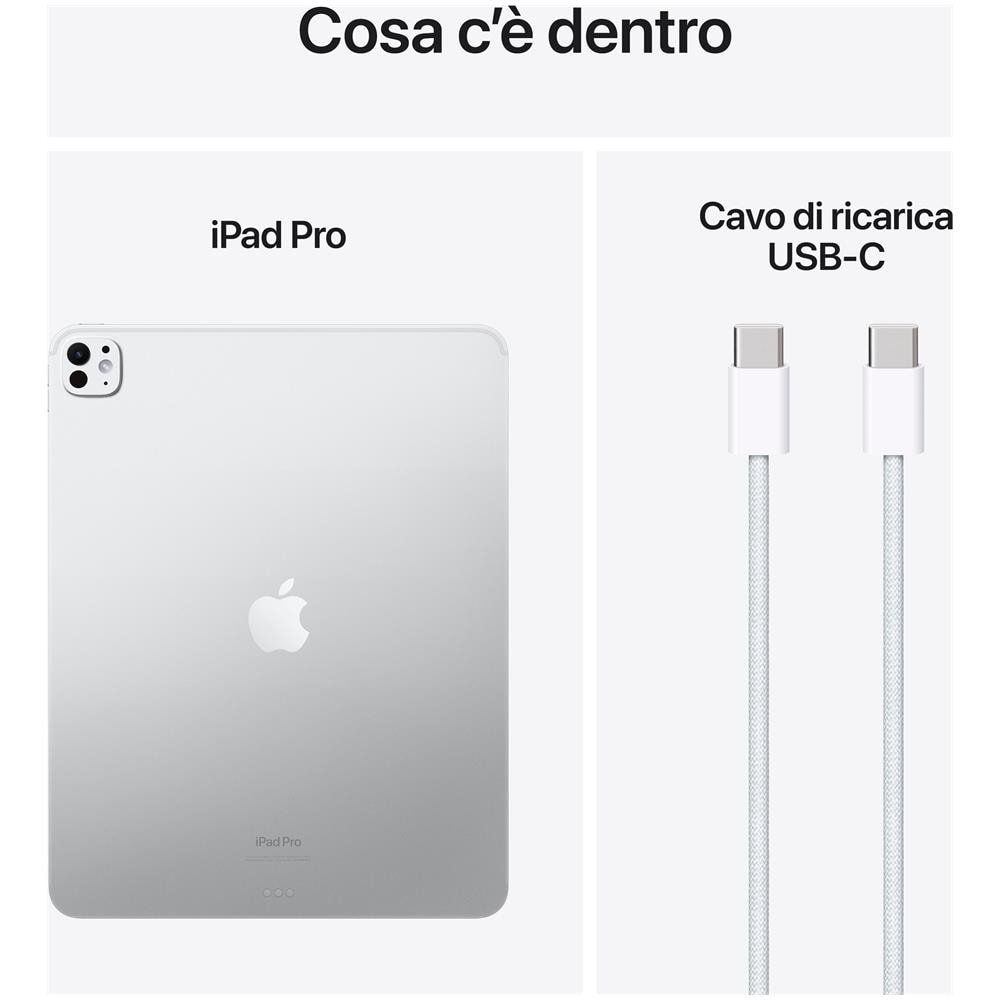 iPad Pro M4 (2024 7th Gen) 1TB 13" Wi-Fi Nano-texture Glass Argento - Foto 5