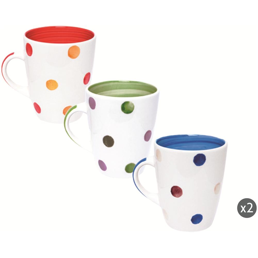 Set 6 mug Pois multicolor - Foto 1