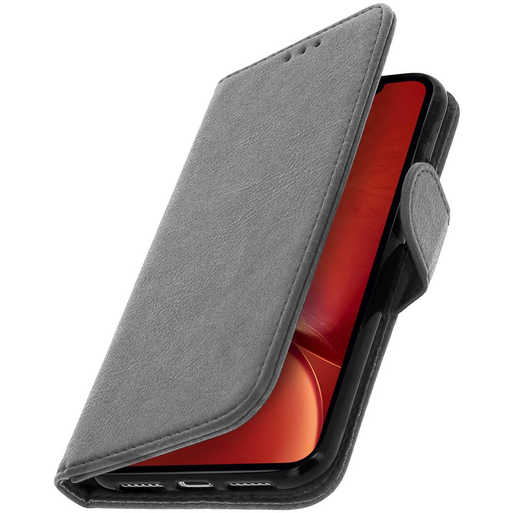 Custodia Iphone Xr Sportellino Portacarte Funzione Supporto Video - Grigio - Foto 2