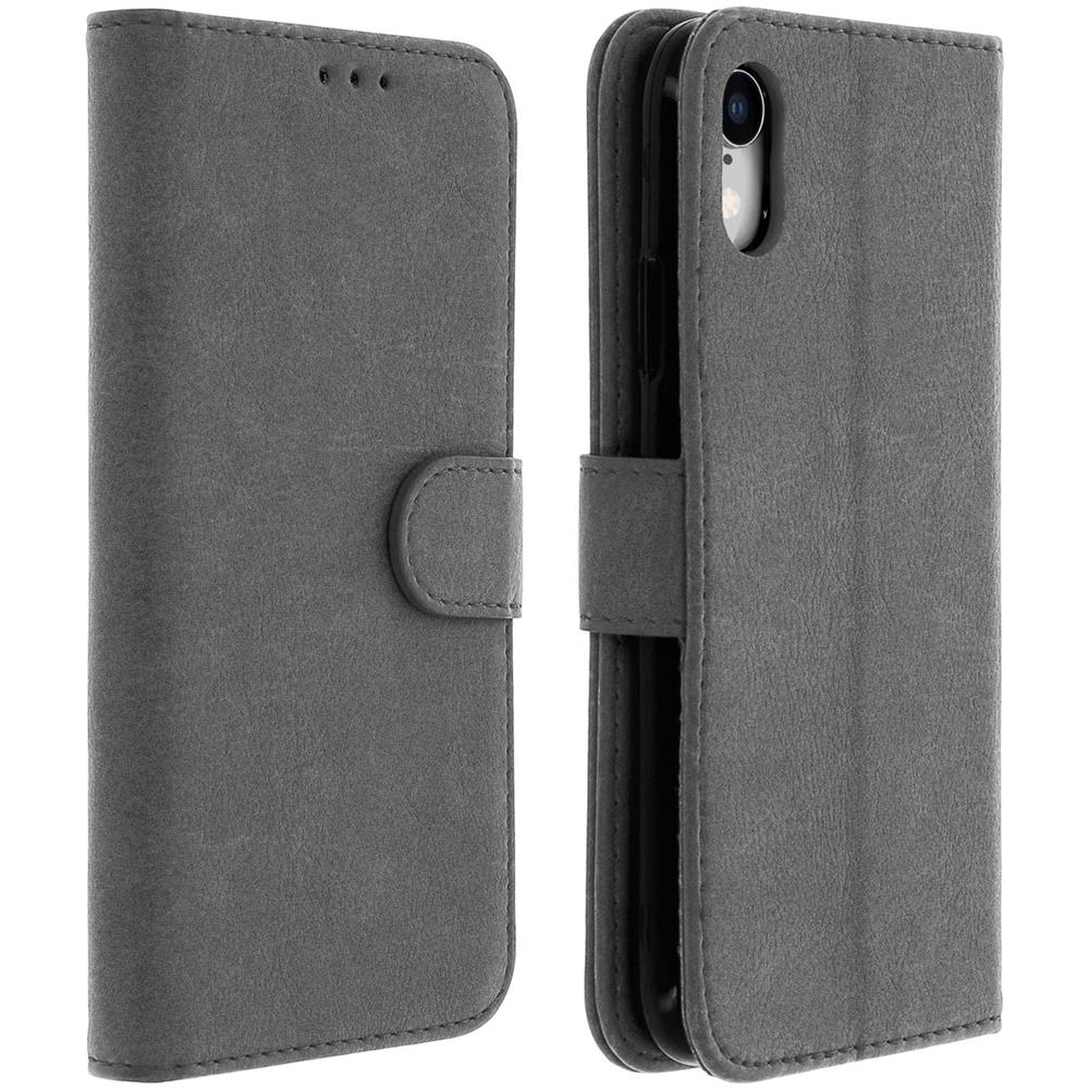 Custodia Iphone Xr Sportellino Portacarte Funzione Supporto Video - Grigio - Foto 1