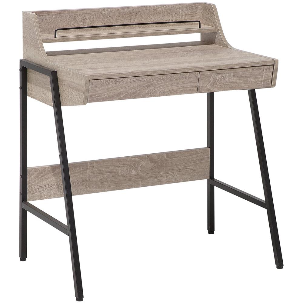Scrivania Broxton Marrone Chiaro 77 Cm 46 Cm Con Contenitore - Foto 1