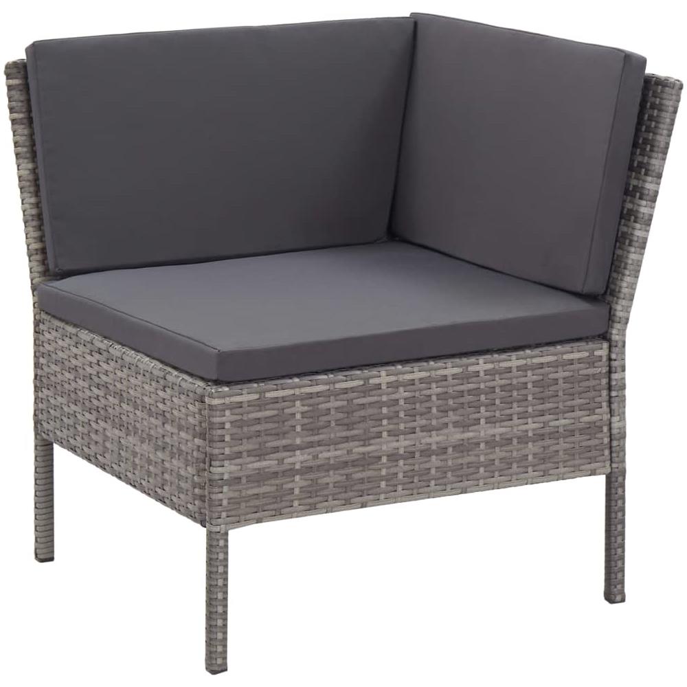Set Divani Da Giardino 8 Pz Con Cuscini In Polyrattan Grigio - Foto 10