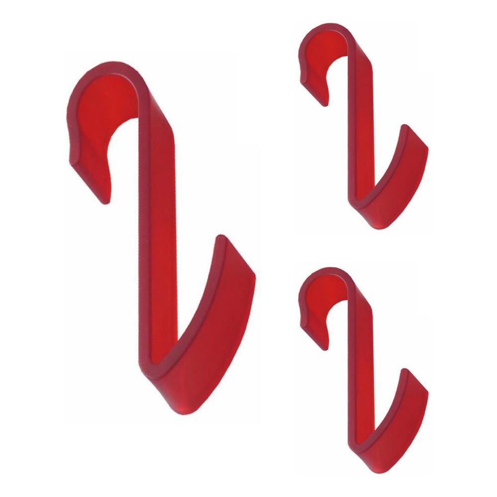 Pika Shop 3 Pz Appendino Per Termoarredo Tubo Orizzontale Modello Hook Rosso - Foto 1