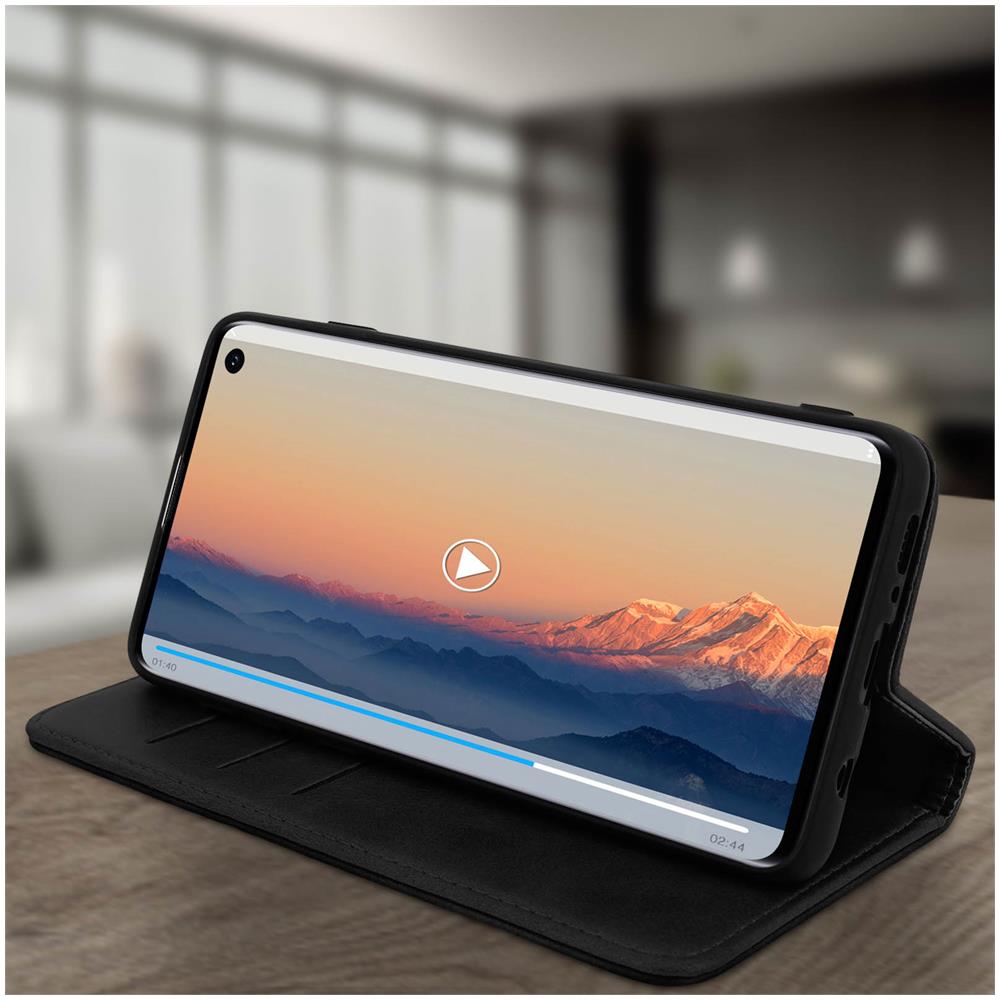 Custodia Galaxy S10 Portacarte Funzione Supporto Cover Silicone Nero - Foto 2