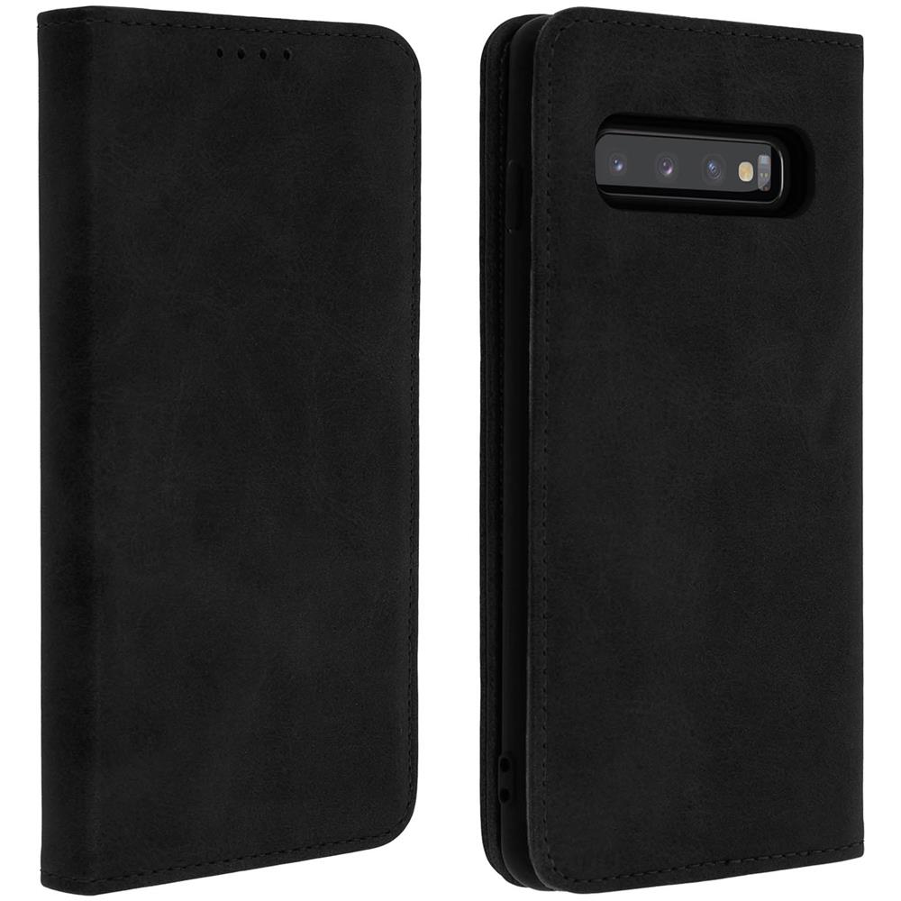 Custodia Galaxy S10 Portacarte Funzione Supporto Cover Silicone Nero - Foto 1