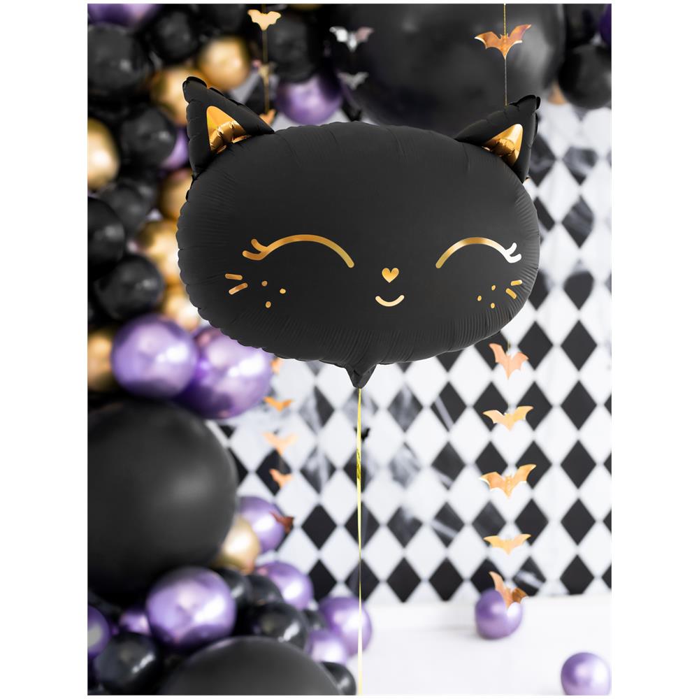 Partydeco - Palloncino Alluminio Gatto Nero 48 X 36 Cm - Foto 2