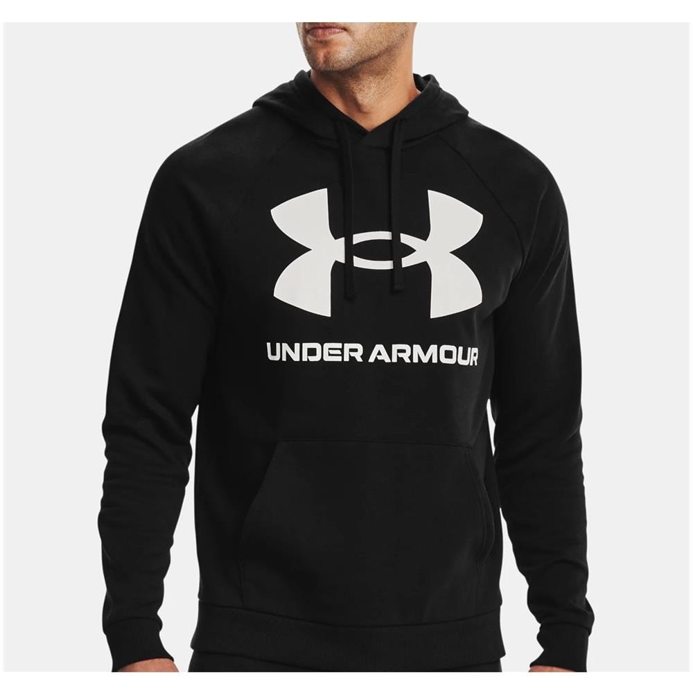 Felpa Con Cappuccio Rival Fleece Big Logo Hd Uomo - Black 001 Xs - Xs - Foto 1