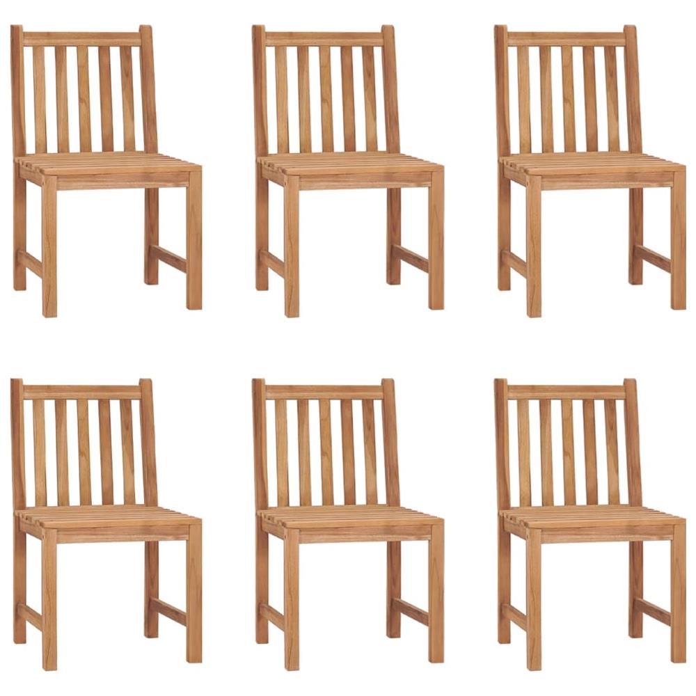 Sedie da Giardino 6 pz con Cuscini in Legno Massello di Teak - Foto 2