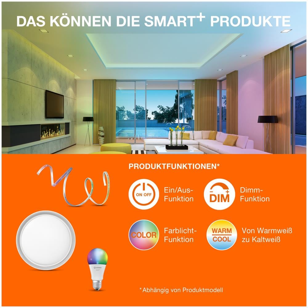 Ledvance Luce Da Esterno Smart Led Da Parete, Wifi, Smart+ Garden Pole / 3,10 W, 220…240 V, Rgbw, 3000 K, Materiale: Acciaio, Ip65 - Foto 13