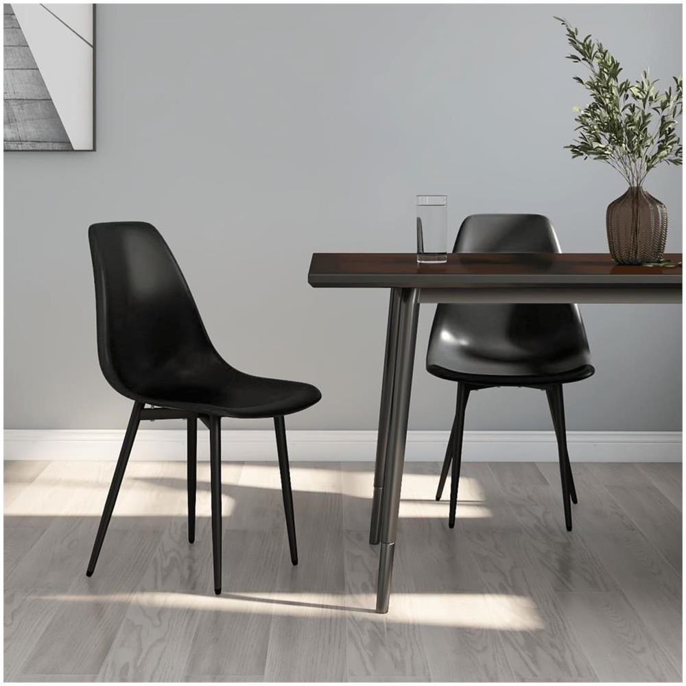 Sedie Da Pranzo 2 Pz Nere In Pp - Foto 1