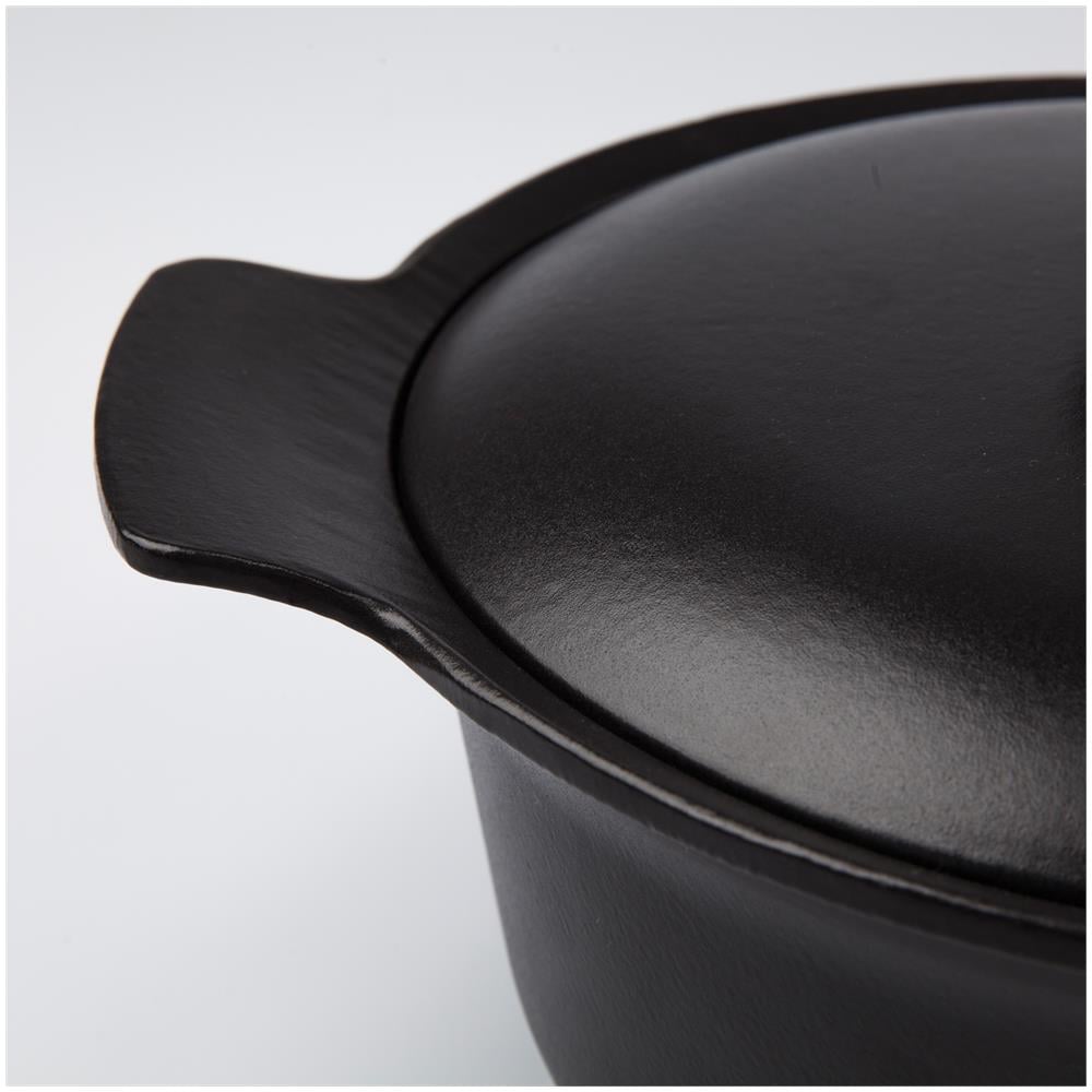 Tegame Ovale Con Coperchio Ghisa Nero 28x22cm - Ron - Foto 4