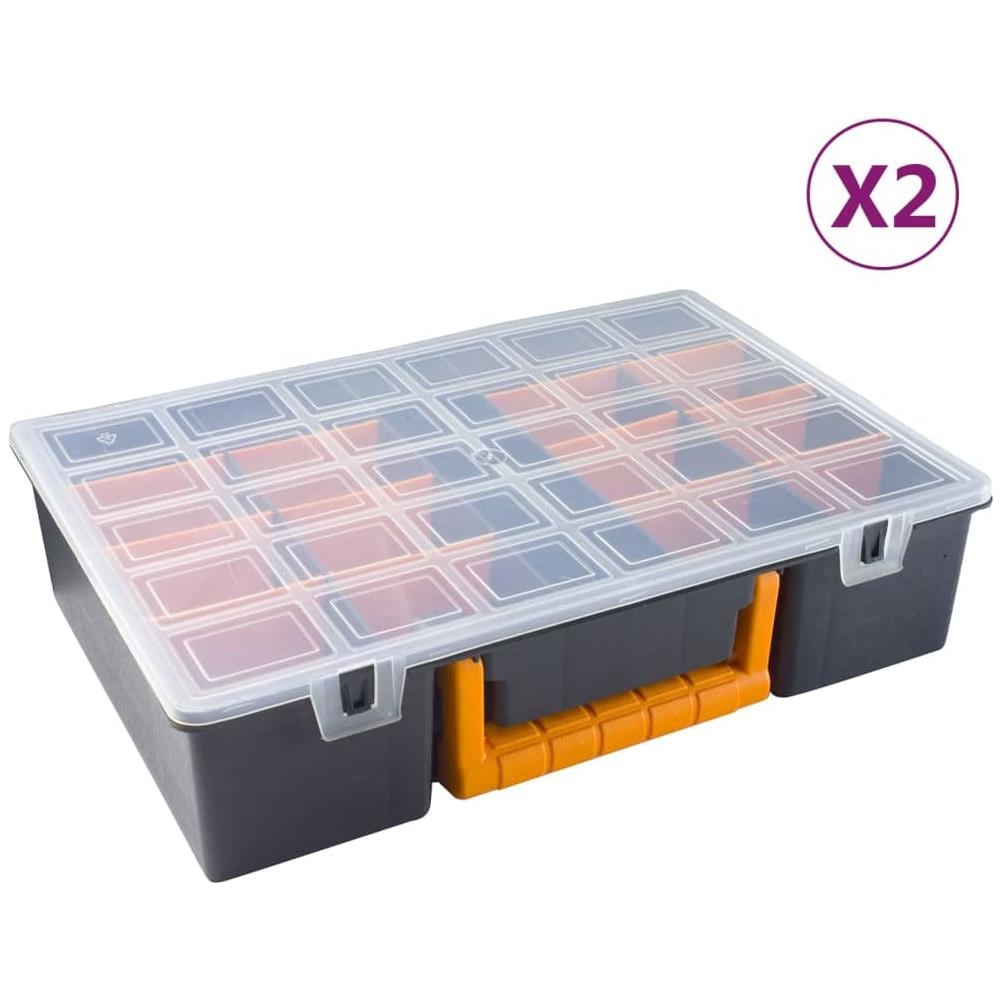 Cassette A Scomparti 2 Pz Divisori Rimovibili 360x250x85 Mm Pp - Foto 1