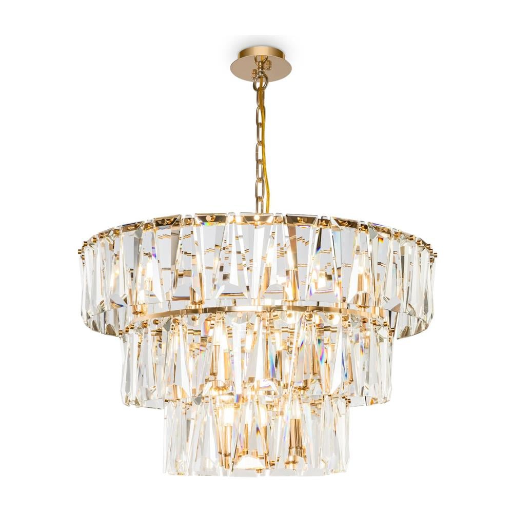 Lampadario Contemporaneo Puntes Metallo Oro 18 Luci - Foto 1