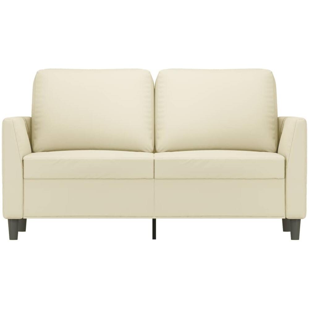 Divano A 2 Posti Crema 120 Cm In Similpelle - Foto 3