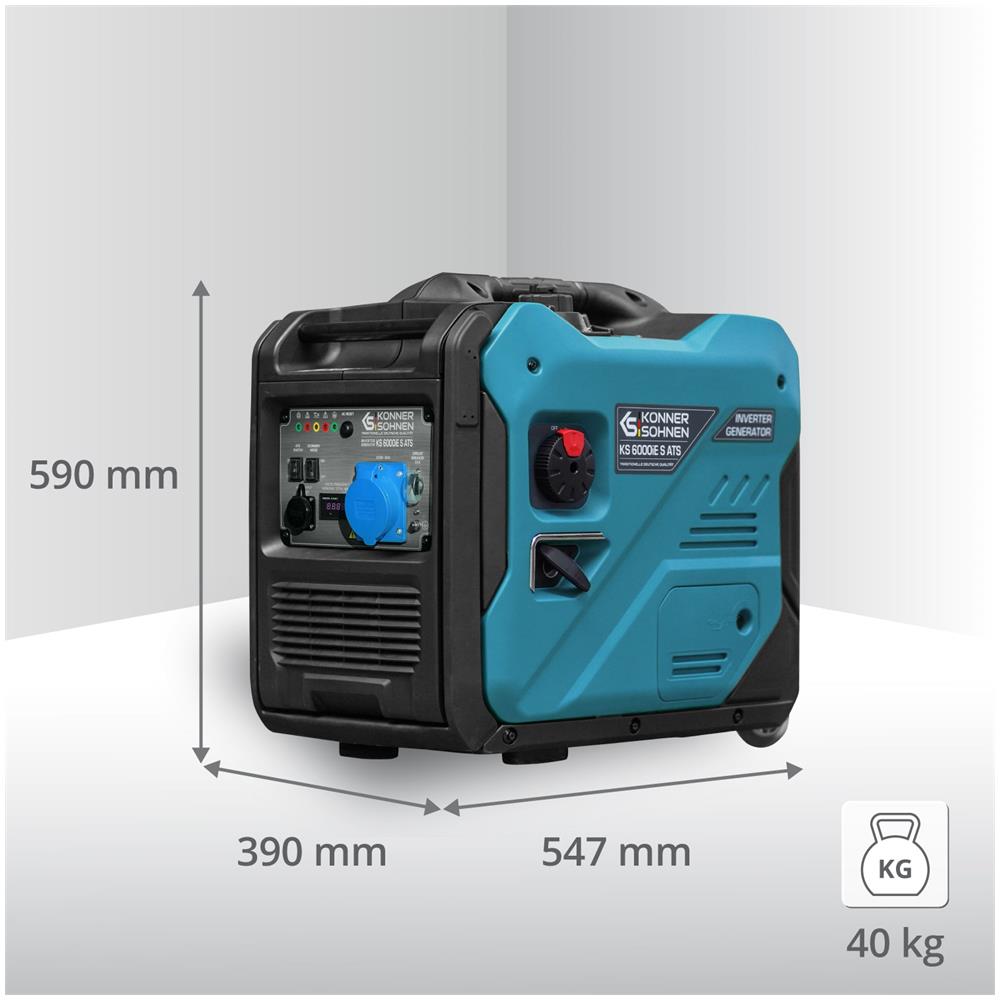 Generatore di inverter KS 6000iE S ATS Uso possibile solo per i consumatori individuali di elettricità Tensione, V 230 - Foto 2