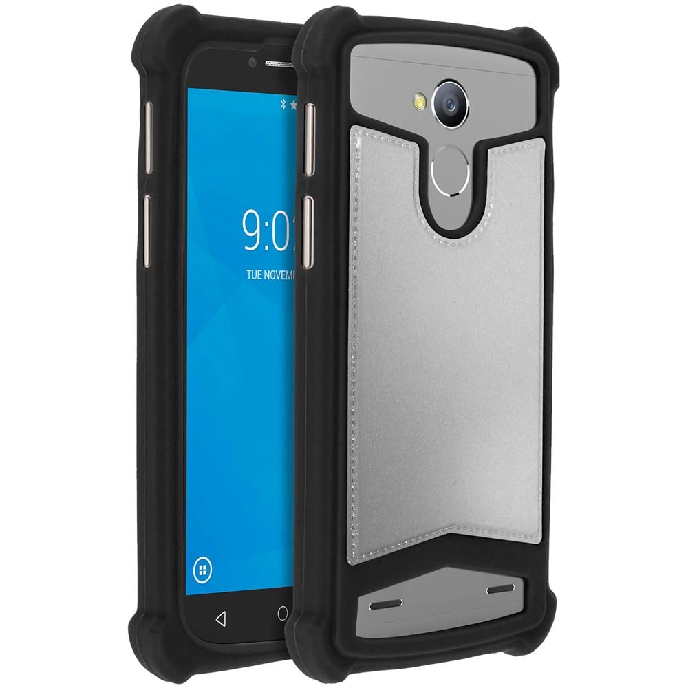 Cover Bumper Universale Smartphone Da 4.3 A 4.7 Pollici In Silicone Gel Argento - Foto 1