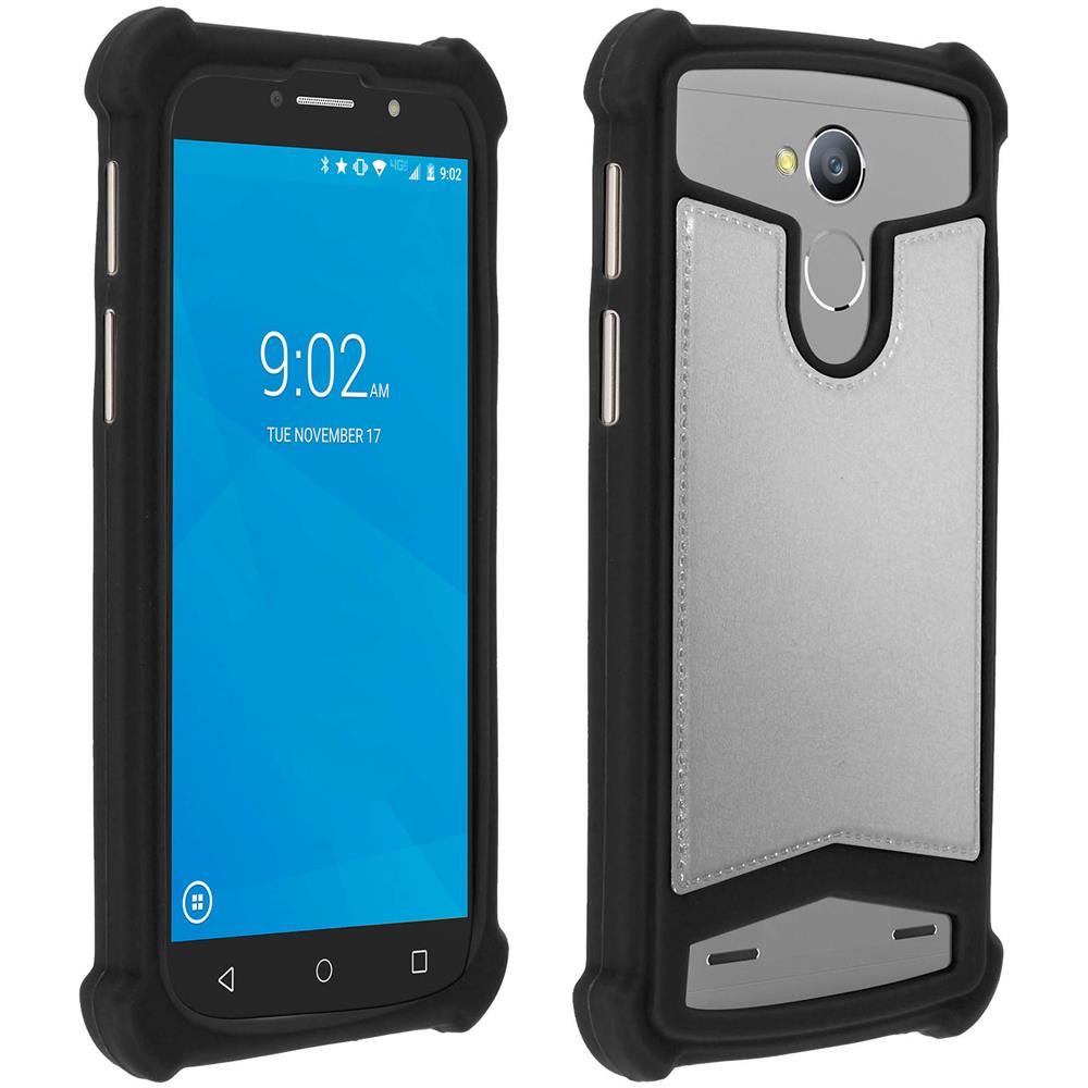 Cover Bumper Universale Smartphone Da 4.3 A 4.7 Pollici In Silicone Gel Argento - Foto 2