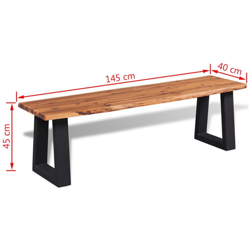 Panca In Legno Massello Di Acacia 145 Cm - Foto 6