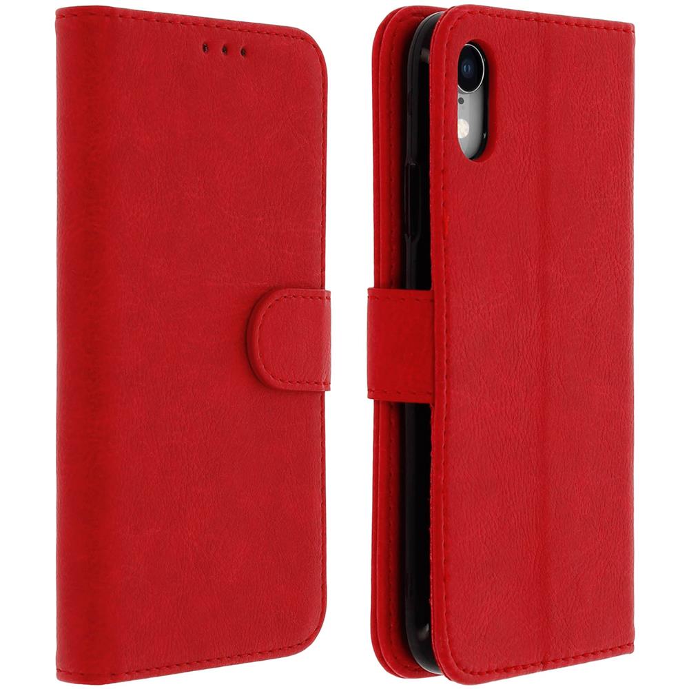 Custodia Iphone Xr Sportellino Portacarte Funzione Supporto Video - Rosso - Foto 1