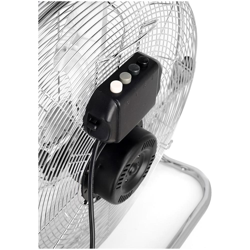 Ventilatore Da Pavimento 50cm, Con Finiture Cromate, 3 Velocità E Testa Regolabile. 120w Di Potenza - Foto 7