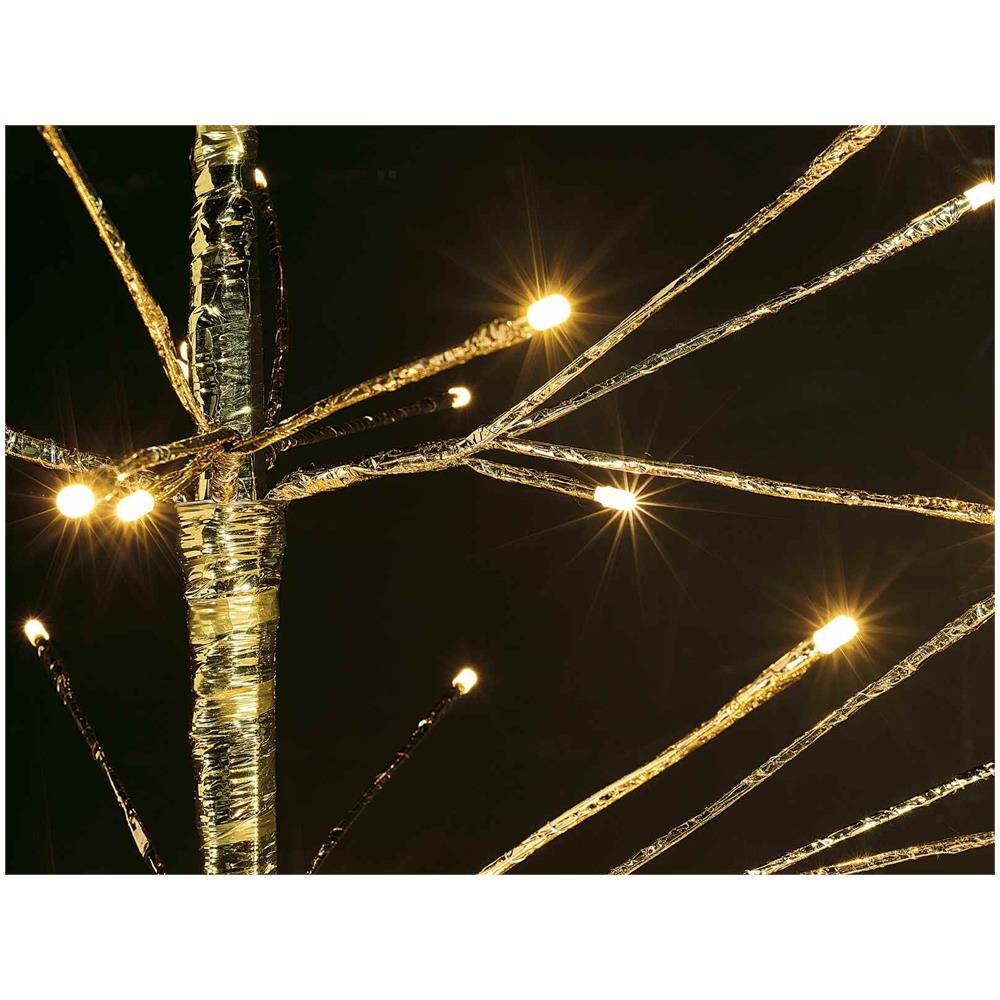 Albero Di Natale Luminoso Effetto Dorato Con 232 Led 1,80 Metri Per Interni Ed Esterni - Foto 2