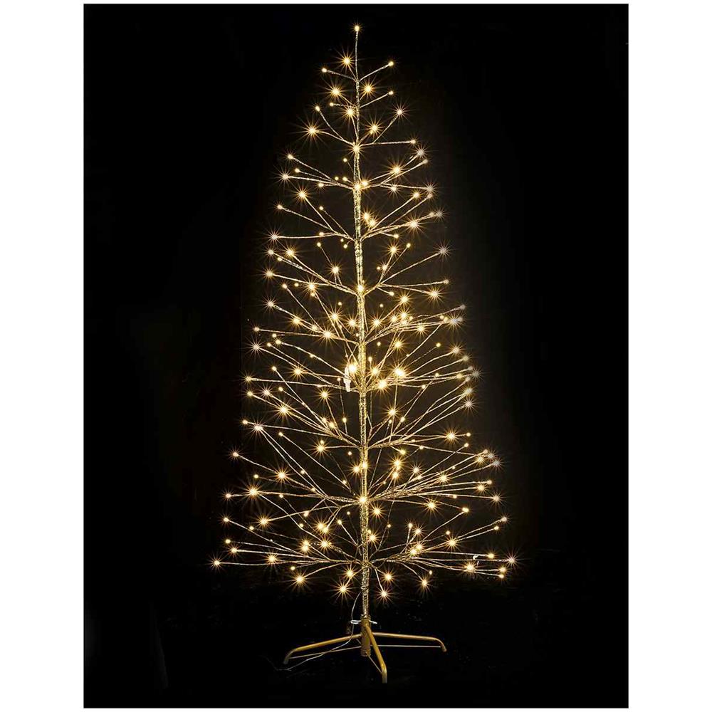 Albero Di Natale Luminoso Effetto Dorato Con 232 Led 1,80 Metri Per Interni Ed Esterni - Foto 1