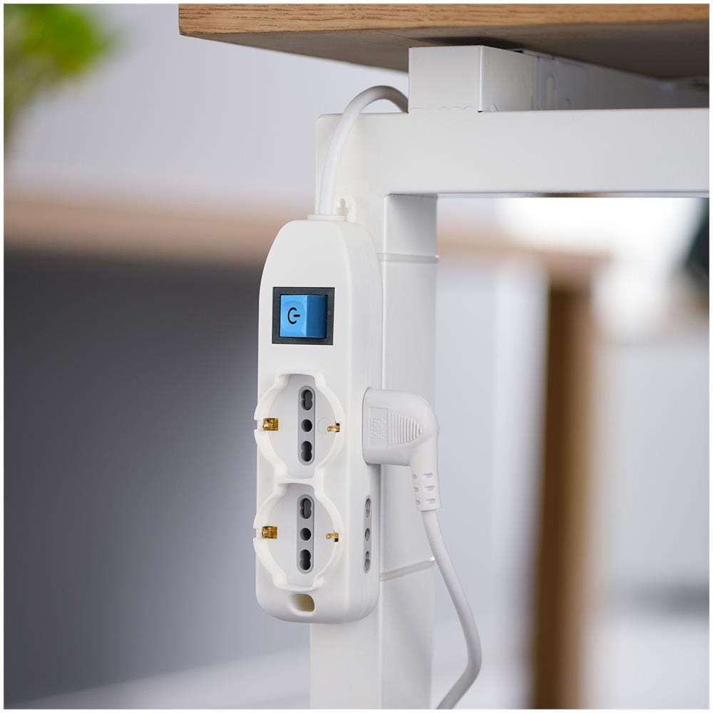 62049 Multipresa 6 Posti 2 Schuko E 4 Bivalenti 10/16a, Bianco, Cavo 3 Mt - Foto 2