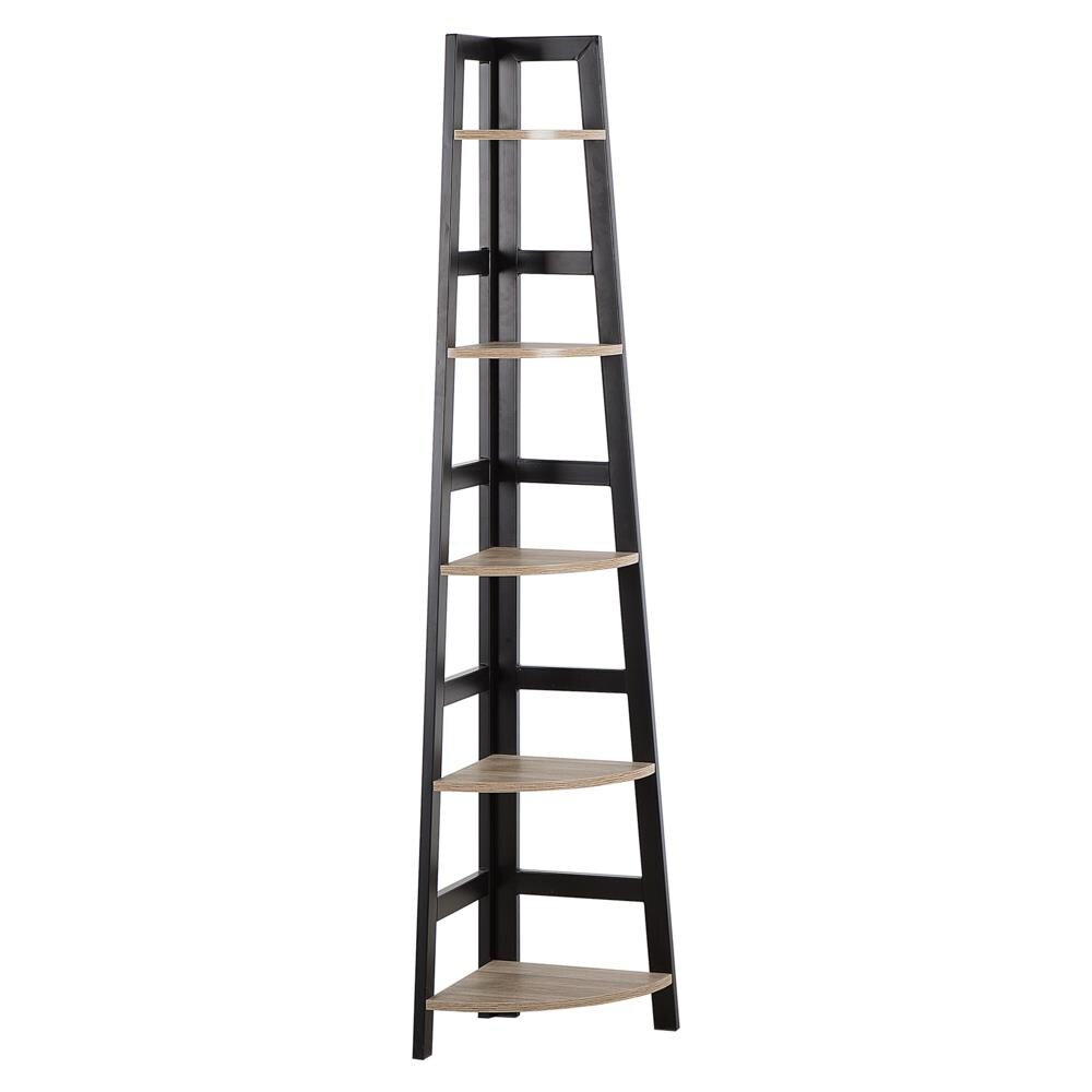 Scaffalatura Angolare Libreria Nero E Marrone Chiaro Bexley - Foto 2