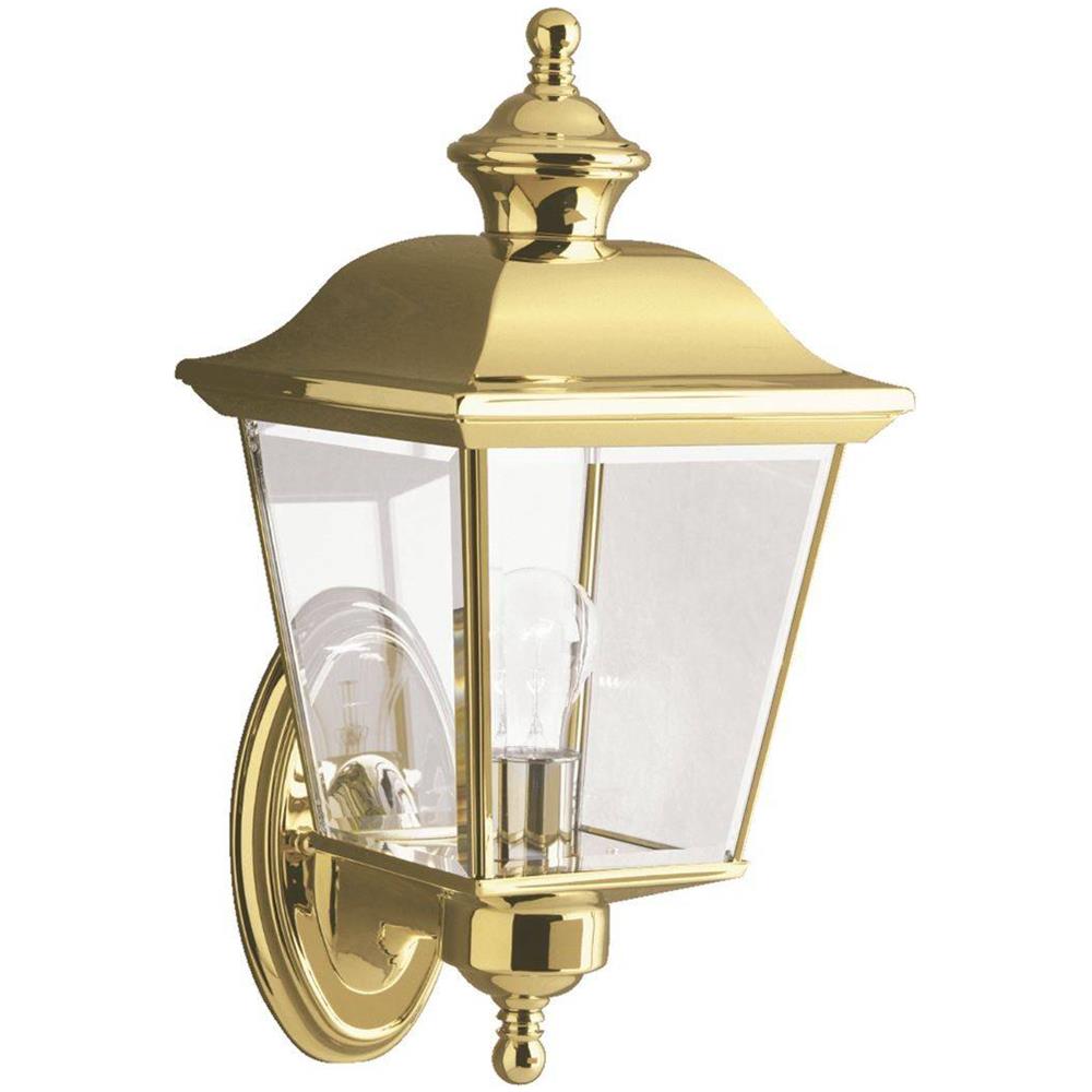 Elstead Bay Shore - 1 Lanterna Da Parete Da Esterno Media Luce Ottone Lucido Ip44, E27 - Foto 4