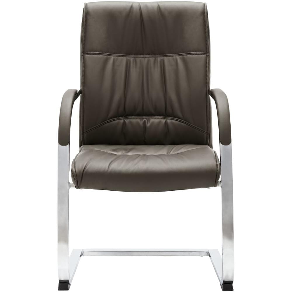 Sedia da Ufficio a Sbalzo Grigia in Similpelle - Foto 2