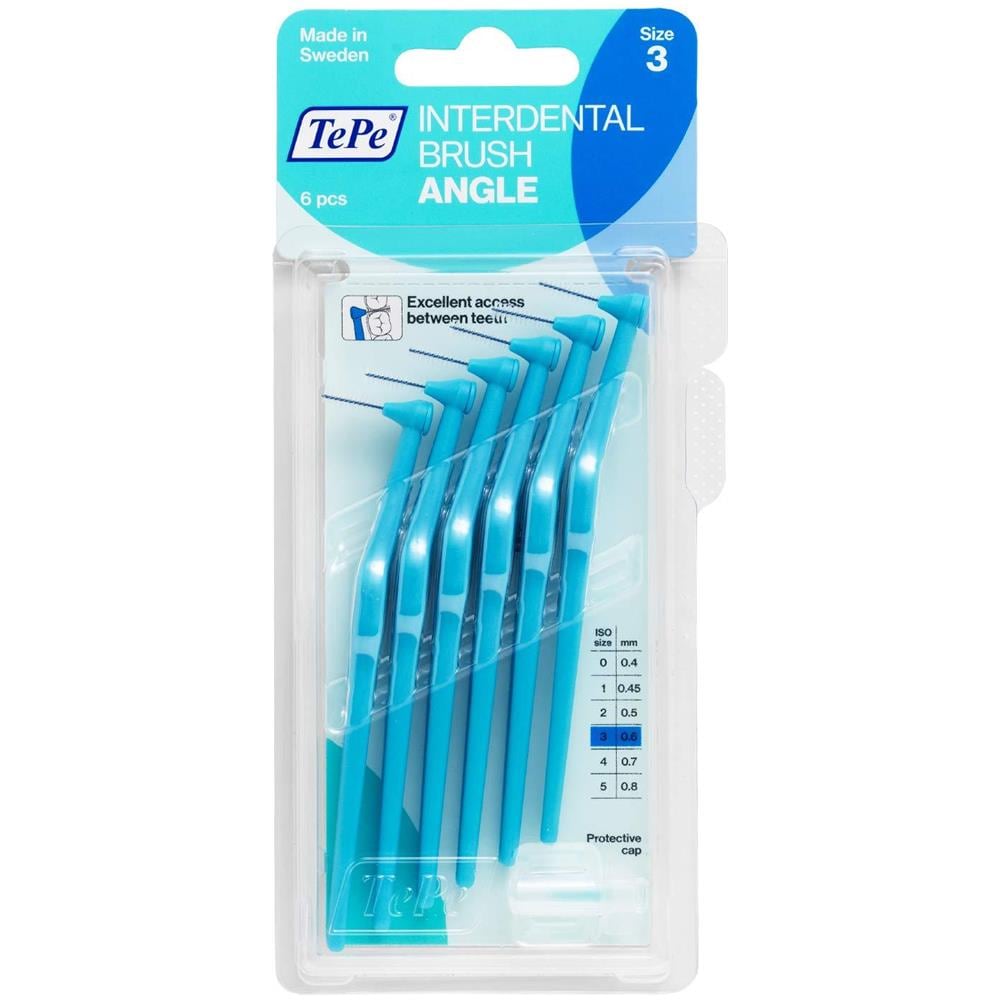 Angolati 0.6mm Blu Interdentali Brushes - Confezione Da 6 - Foto 1