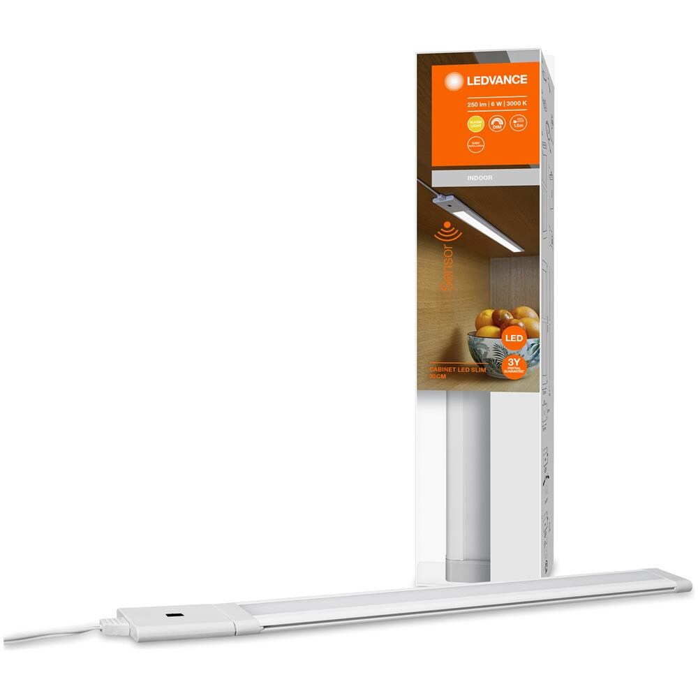 Ledvance Apparecchio A Bassa Tensione Con Alimentatore Esterno, Per Armadi E Sottopensili Led Slim / 6 W, 220…240 V, Ampiezza Fascio Luminoso: 110°, Bianco Caldo, 3000 K, Materiale: Polycarbonat (pc) / acrylnitril, Ip20 - Foto 2