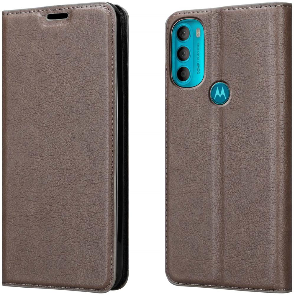 Custodia Compatibile Con Motorola Moto G71 5g In Bruno Caffè - Coperchio Protettiva Con Chiusura Magnetica, Funzione Stand E Tasca Per Le Carte - Foto 8