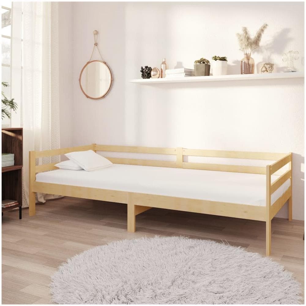 Divano Letto con Materasso 90x200 cm Legno Massello di Pino - Foto 1