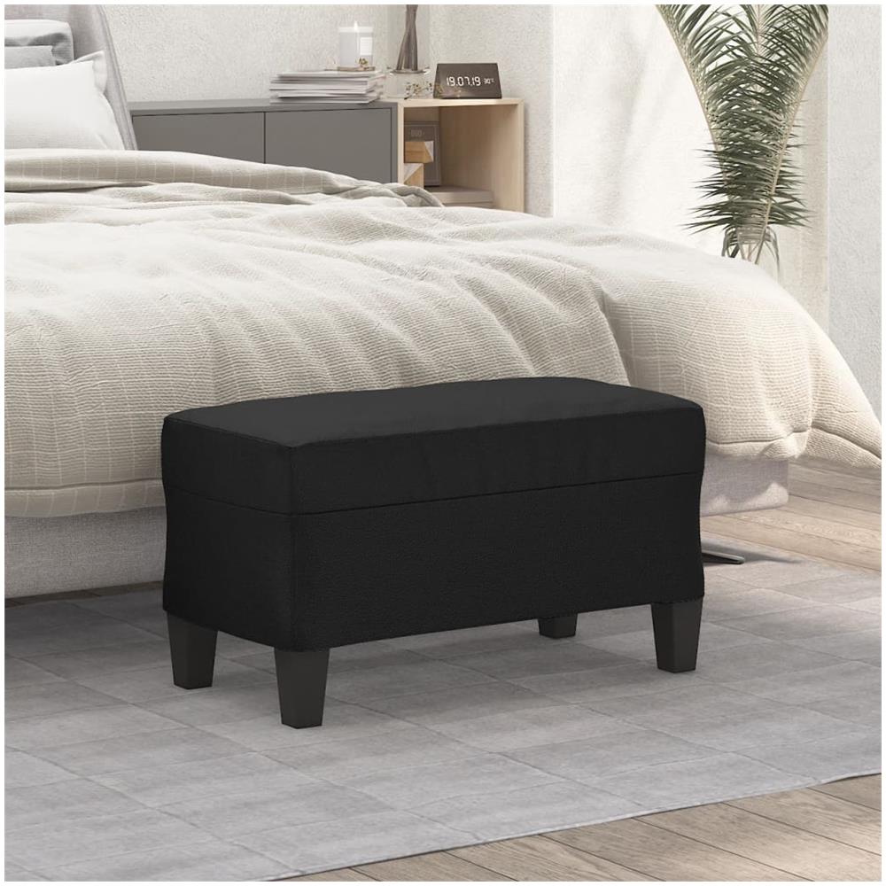Panca Nera 70x35x41 Cm In Similpelle - Foto 1