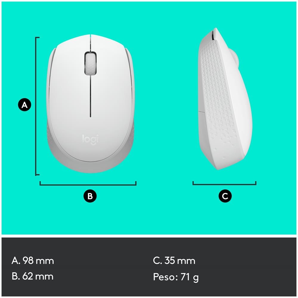 M171 WIRELESS MOUSE - OFF WHITE - Foto 13