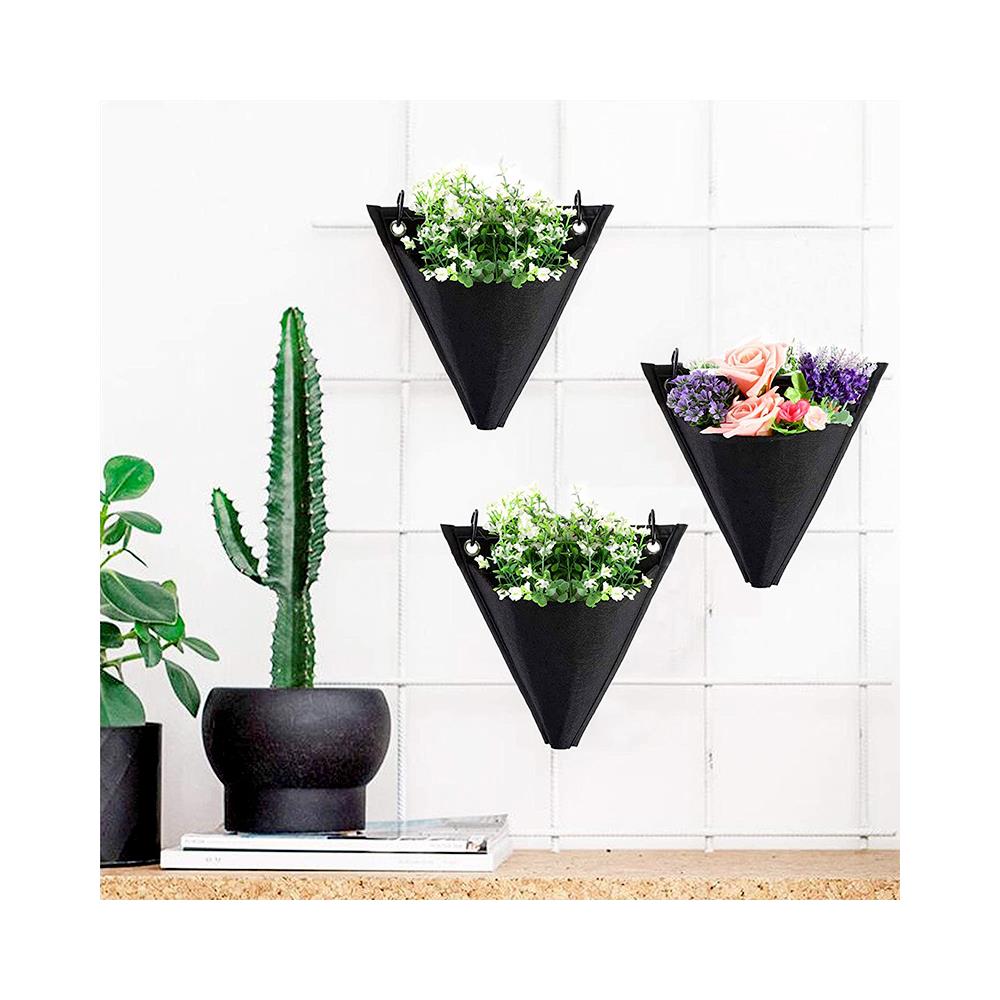 Borsa Per La Coltivazione Di Piante In Contenitore Per Fiori Da Giardinaggio, Confezione Da 3 Black - Foto 2