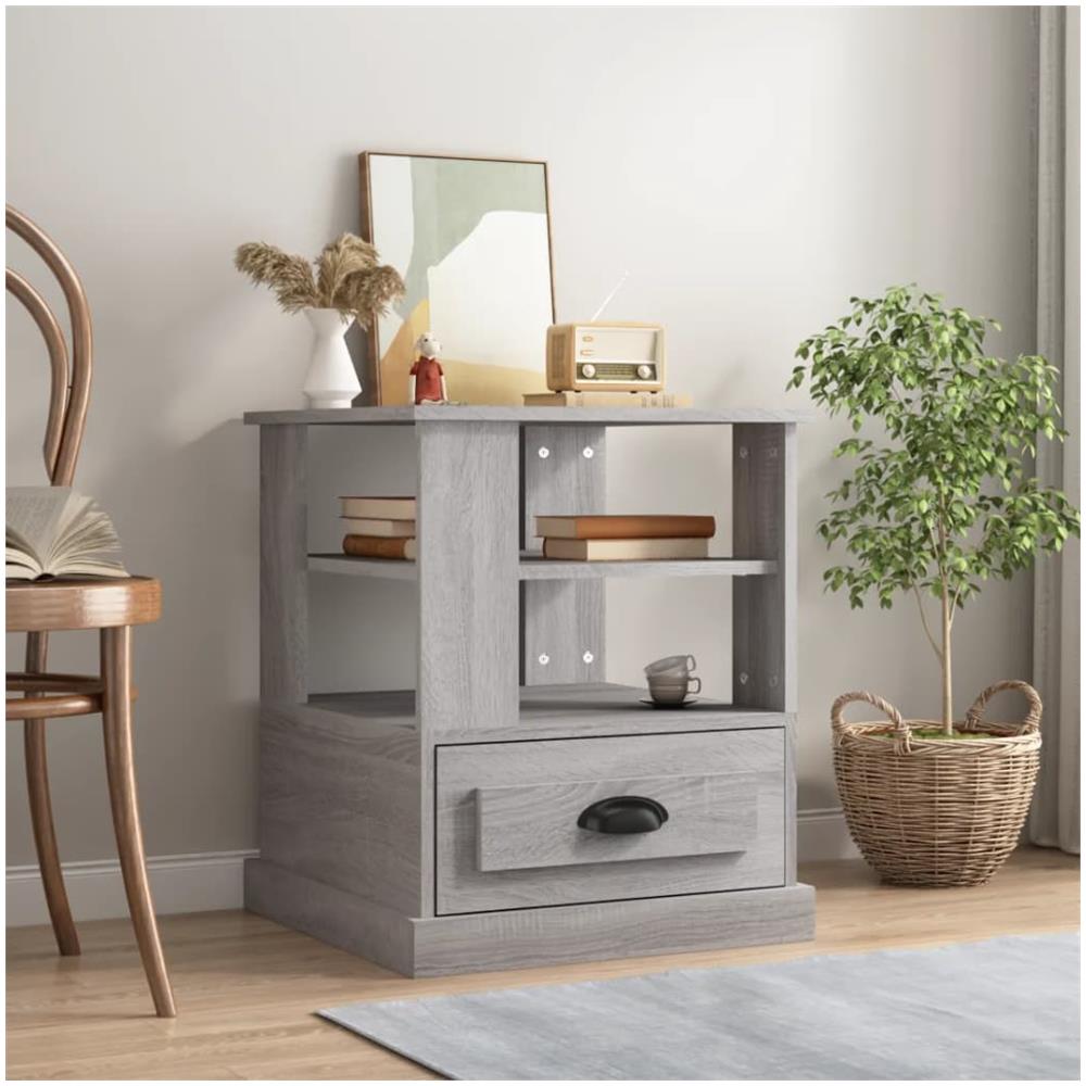 Tavolino Grigio Sonoma 50x50x60 Cm In Legno Multistrato - Foto 1
