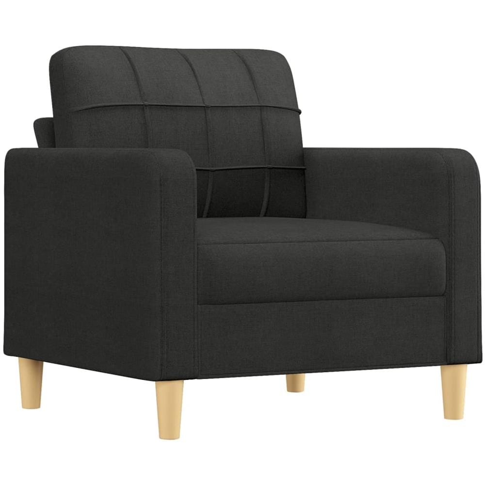 Poltrona Nera 60 Cm In Tessuto - Foto 2