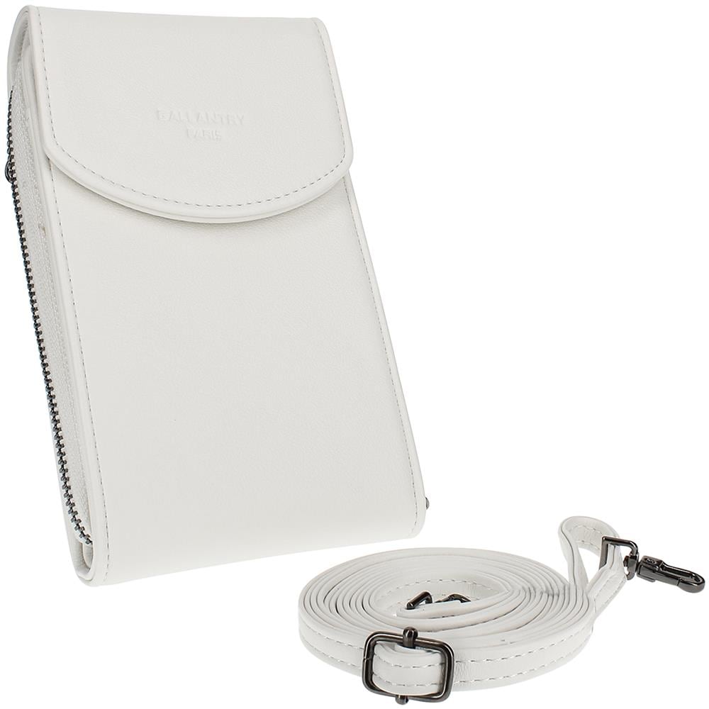 Borsa A Tracolla Multiscomparto In Similpelle - Gallantry Paris - Bianca - Foto 2