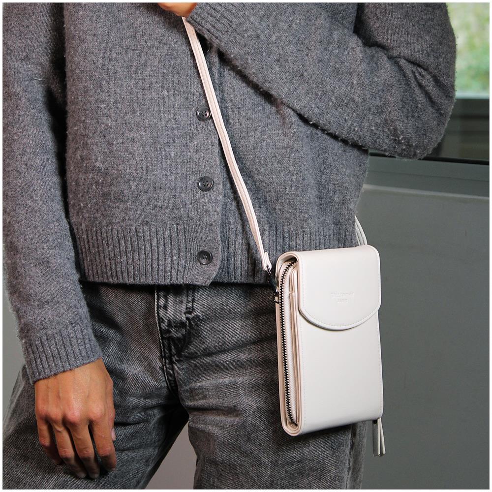 Borsa A Tracolla Multiscomparto In Similpelle - Gallantry Paris - Bianca - Foto 6