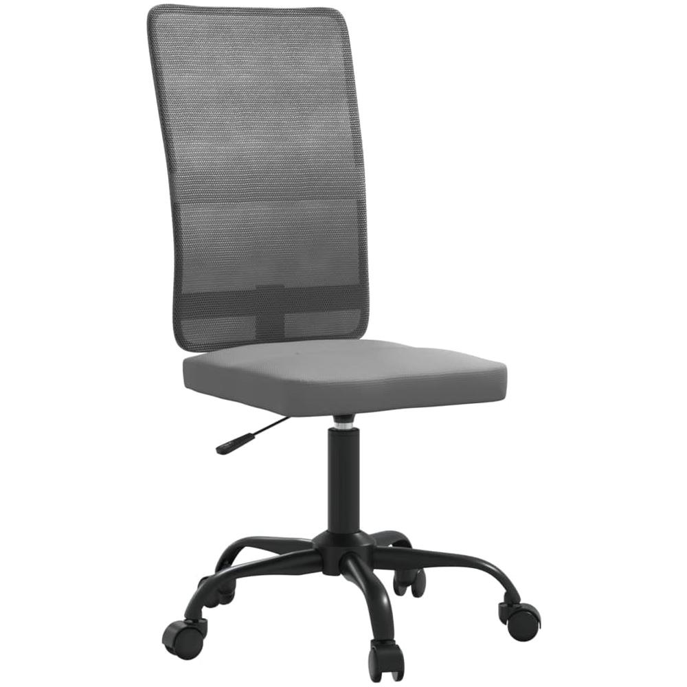 Sedia da Ufficio Altezza Regolabile Grigia in Tessuto a Rete - Foto 1