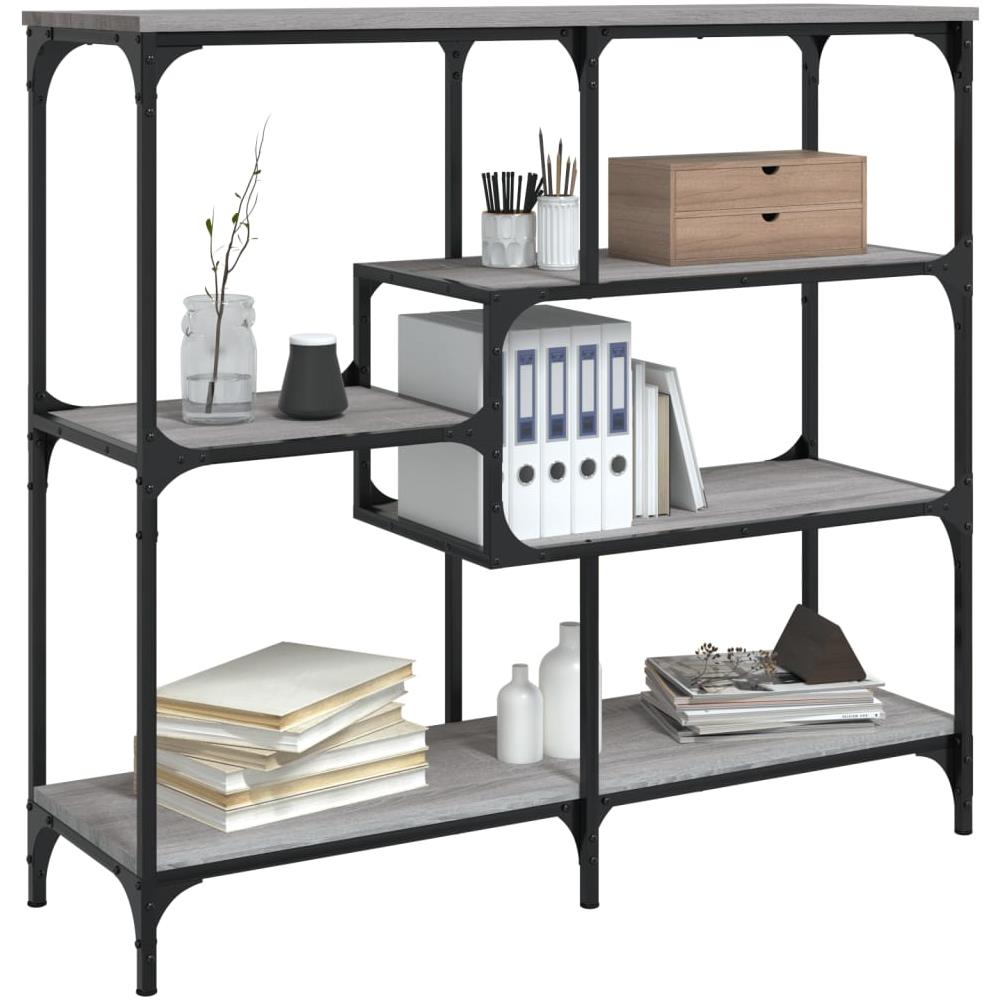 Tavolo Consolle Grigio Sonoma 103x32x95 Cm In Legno Multistrato - Foto 3