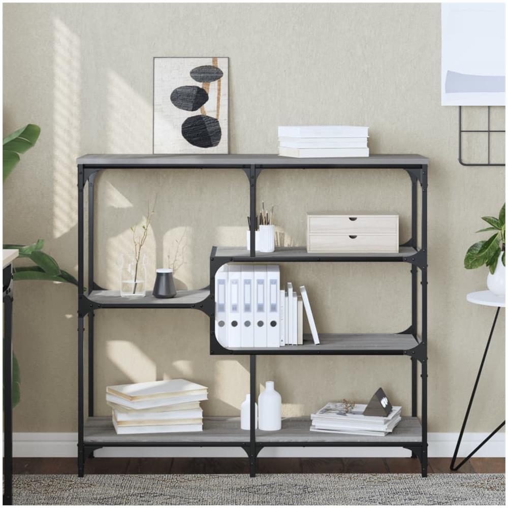 Tavolo Consolle Grigio Sonoma 103x32x95 Cm In Legno Multistrato - Foto 1