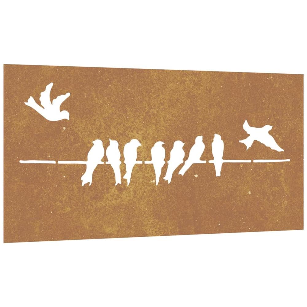 Decorazione Muro Da Giardino 105x55 Cm Uccello Acciaio Corten - Foto 2