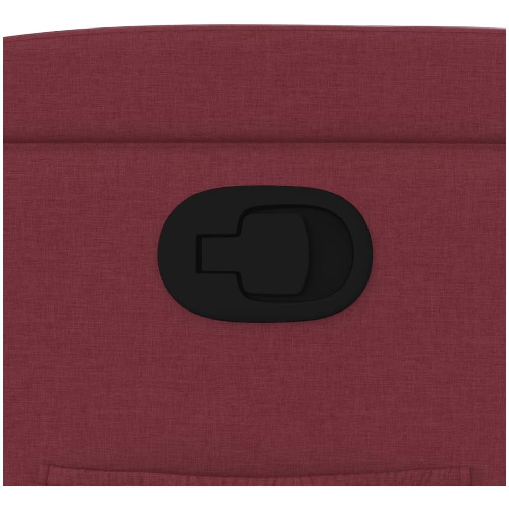 Poltrona Reclinabile In Tessuto Rosso Vino - Foto 9