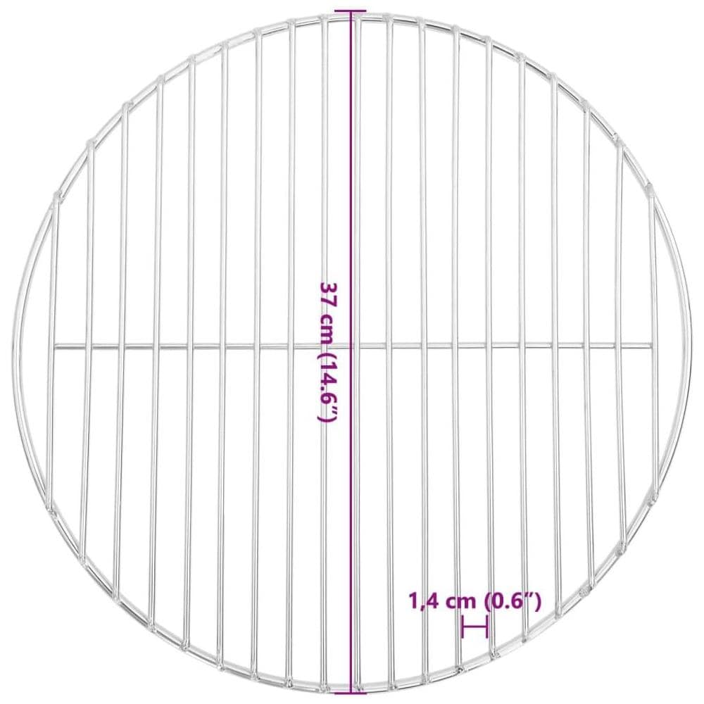 Griglia per Barbecue Rotonda ÃƒËœ37 cm in Acciaio Inossidabile 304 - Foto 6
