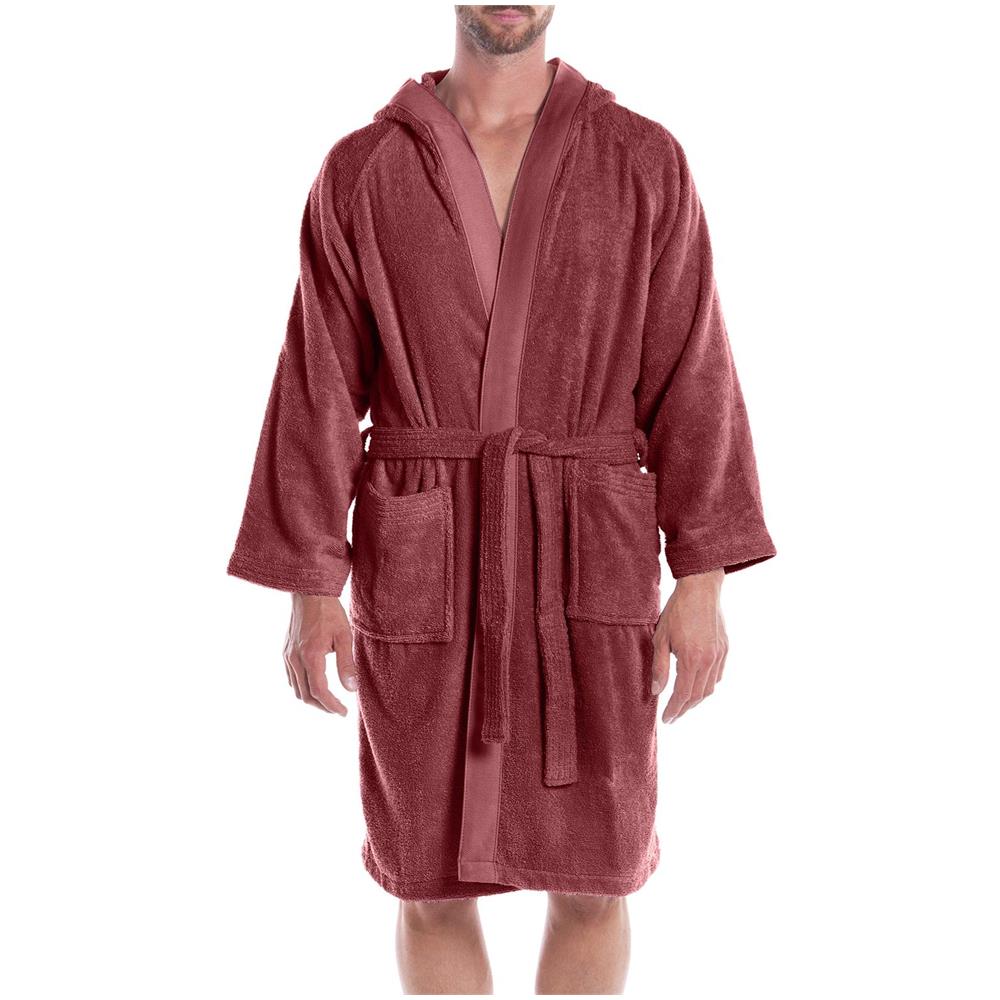 Accappatoio Con Cappuccio Spugnissima Soft In Cotone Colore Bordeaux Misura Xl - Foto 3