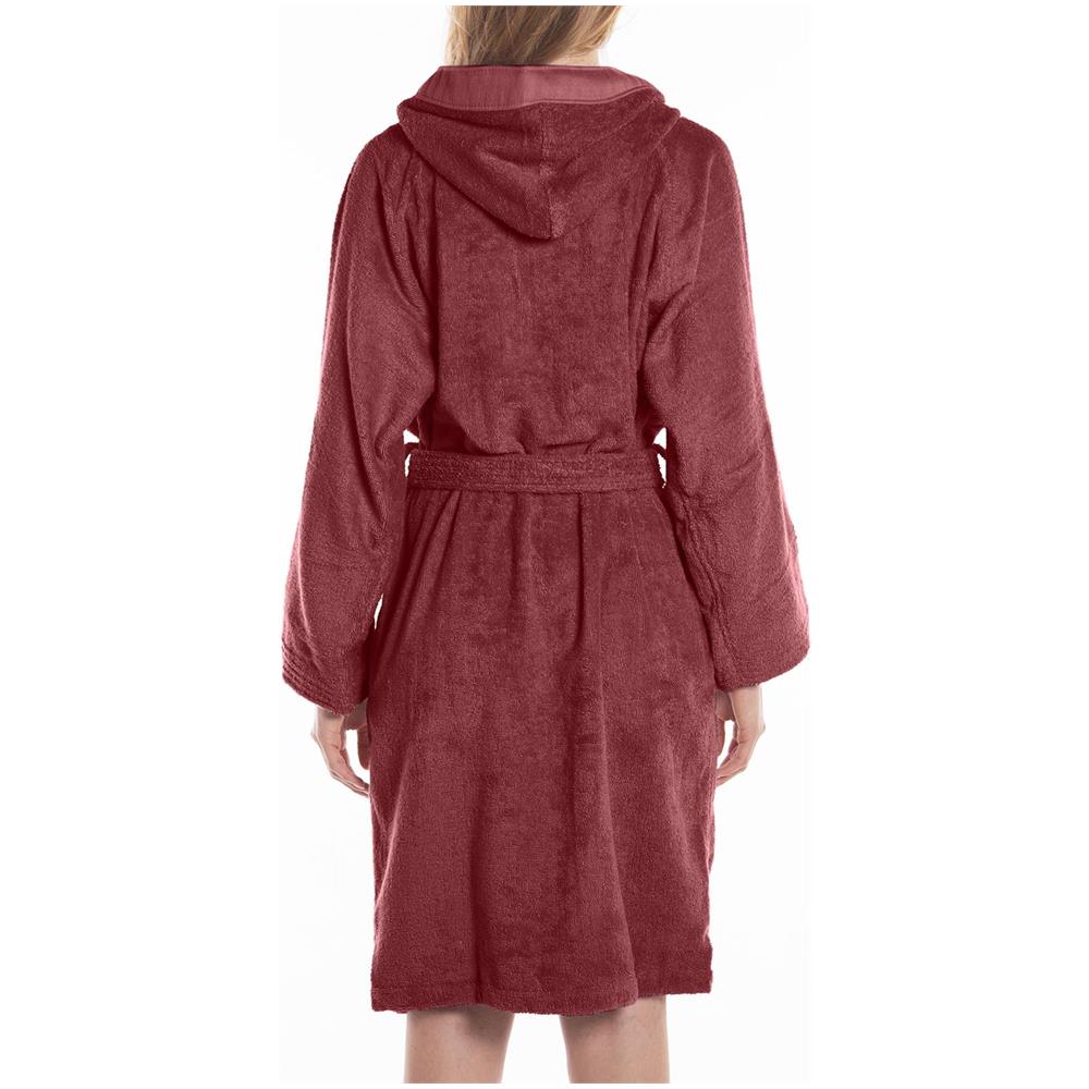 Accappatoio Con Cappuccio Spugnissima Soft In Cotone Colore Bordeaux Misura Xl - Foto 1